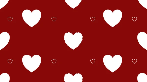 Бесшовный Рисунок Сердца Красном Фоне Идеально Подходит Фона Обои Открытка — стоковый вектор