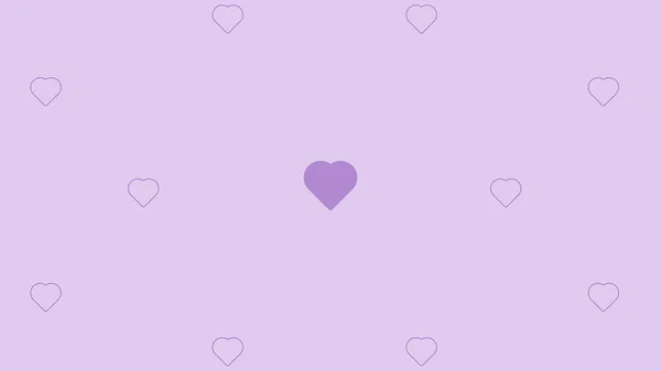 Forma Corazón Lindo Sobre Fondo Púrpura Perfecto Para Fondo Pantalla —  Fotos de Stock