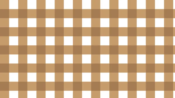 Brown Gingham Tartan Plaid Checkerboard Checkered Pattern Background — Stock Vector