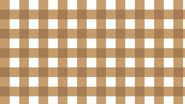 Gingham Brun Tartan Plaid Damier Motif Carreaux Fond — Image vectorielle