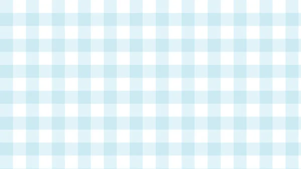 かわいい青のパステル ギンガム演奏タータン格子模様の背景 — ストックベクタ