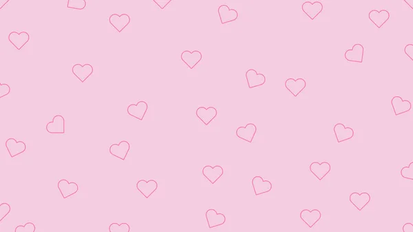 Niedliches Herzmuster Auf Rosa Hintergrund — Stockfoto