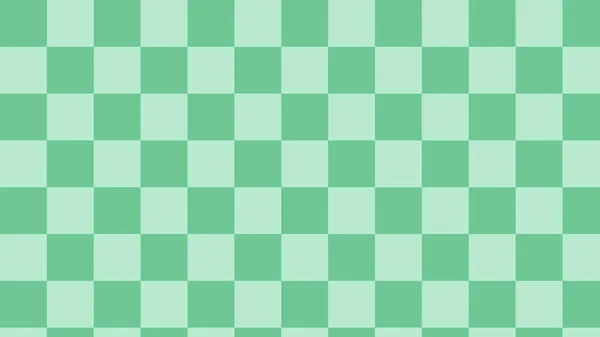 可爱的绿色棋盘 格子花 格子花 格子花图案背景 — 图库照片