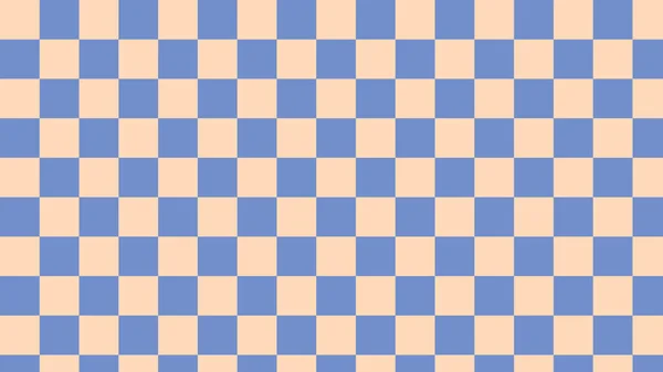 Cute Yellow Blue Checkerboard Gingham Plaid Checkered Tartan Pattern Background — Stock Photo, Image