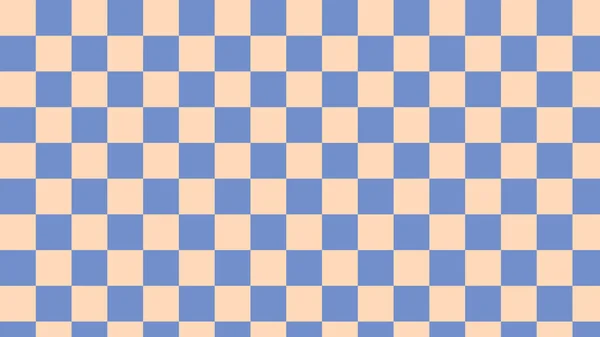 Roztomilý Žlutá Modrá Šachovnice Gingham Kostkovaný Kostkovaný Vzor Pozadí — Stockový vektor