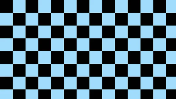 Blue Black Checkerboard Checkered Gingham Plaid Tartan Pattern Background — Image vectorielle