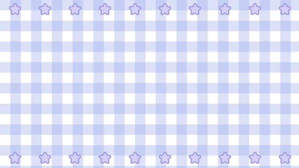 Lindo Púrpura Gingham Cuadros Patrón Cuadros Con Fondo Estrella Perfecto — Foto de Stock