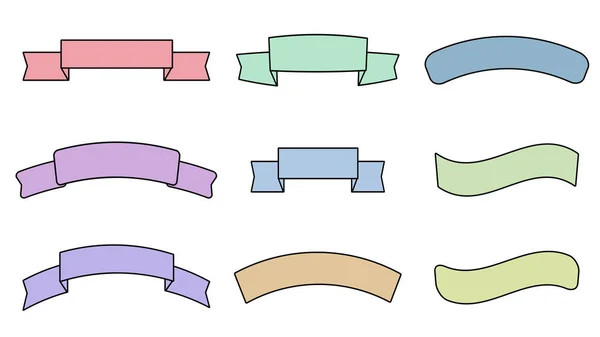 Set Leuke Banners Masking Tape Voor Planner Herinnering Post Checklist — Stockfoto