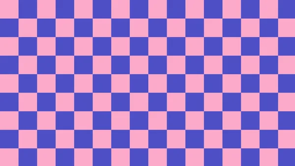 Estetická Růžová Modrá Šachovnice Gingham Kostkovaný Kostkovaný Vzor Pozadí Ideální — Stock fotografie