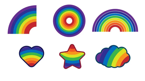 Bunte Regenbogenform Perfekt Für Ihr Design — Stockfoto