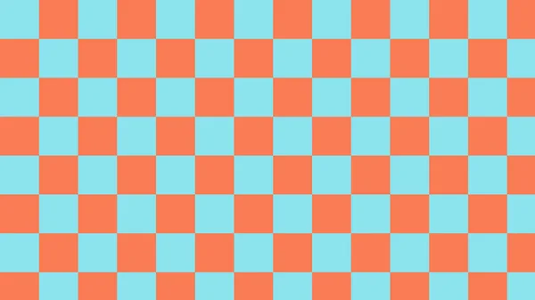 Damier Bleu Orange Esthétique Damier Gingham Plaid Motif Tartan Illustration — Image vectorielle