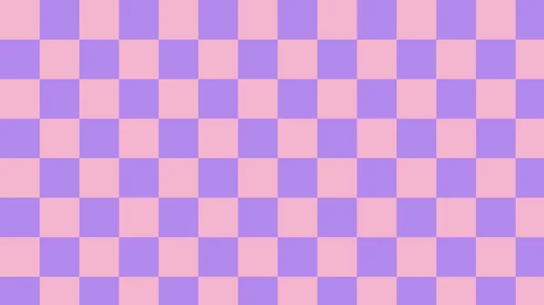 Estetiskt Söt Pastell Rosa Och Lila Checkerboard Rutig Gingham Rutig — Stock vektor