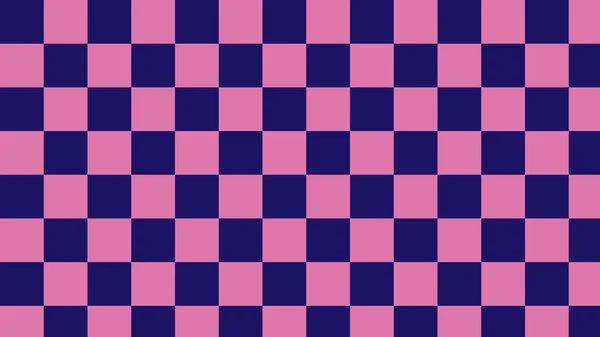 Esthetische Roze Blauwe Dambord Geruit Gingham Plaid Tartan Patroon Achtergrond — Stockvector