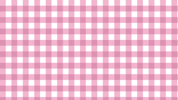 Aesthetic Cute Pastel Pink Gingham Checkerboard Plaid Tartan Pattern Background — Stock Photo, Image