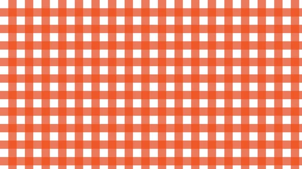 Aesthetic Orange Gingham Checkerboard Plaid Pattern Background Illustration Perfect Wallpaper — Stock Photo, Image