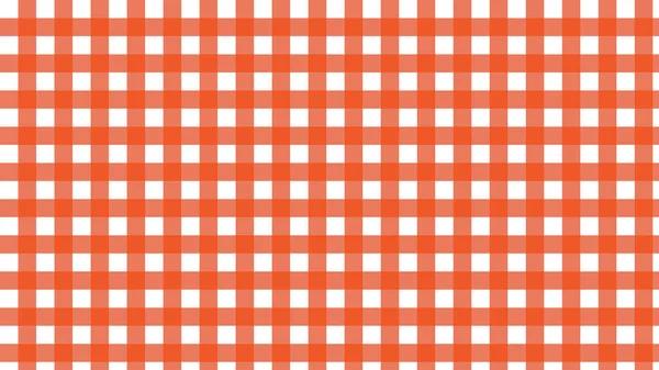 Estetický Oranžový Gingham Šachovnice Kostkovaný Vzor Pozadí Ilustrace Ideální Pro — Stockový vektor