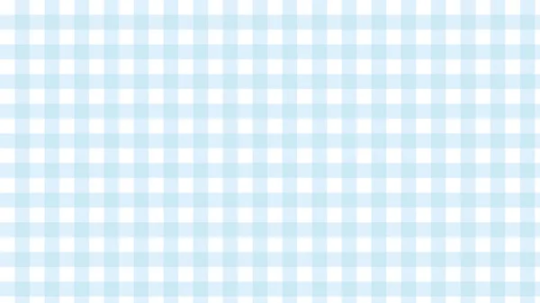 かわいいパステルブルーのギンガム チェッカーボード タータンパターンの背景イラスト ポストカード デザインの背景に最適 — ストックベクタ