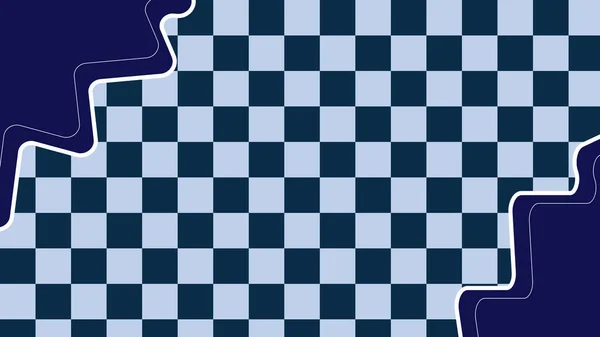 Schattig Esthetisch Blauw Dambord Gingham Plaid Checkers Patroon Kader Achtergrond — Stockfoto