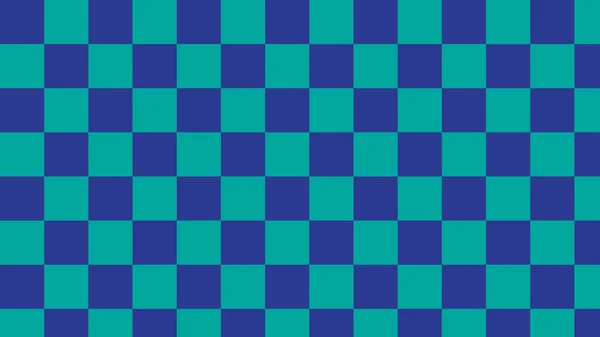Aesthetic Blue Green Checkers Gingham Plaid Checkerboard Wallpaper Illustration Perfect — Photo