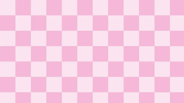 Estetik Pembe Dama Gingham Ekose Dama Tahtası Duvar Kâğıdı Çizimi — Stok fotoğraf