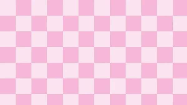 Aesthetic Pink Checkers Gingham Plaid Checkerboard Wallpaper Illustration Perfect Wallpaper — Stock Vector