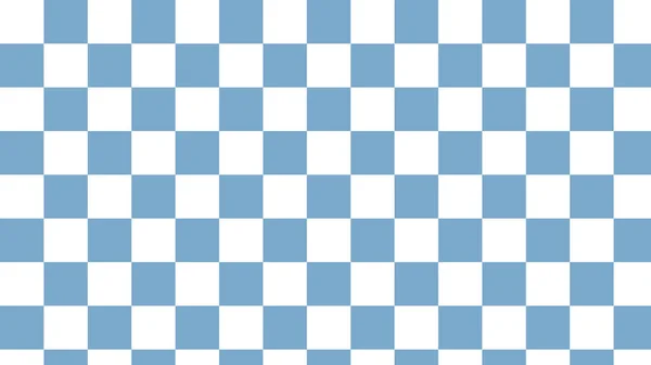 Blue White Checkerboard Gingham Aesthetic Checkers Background Illustration Perfect Wallpaper — ストック写真