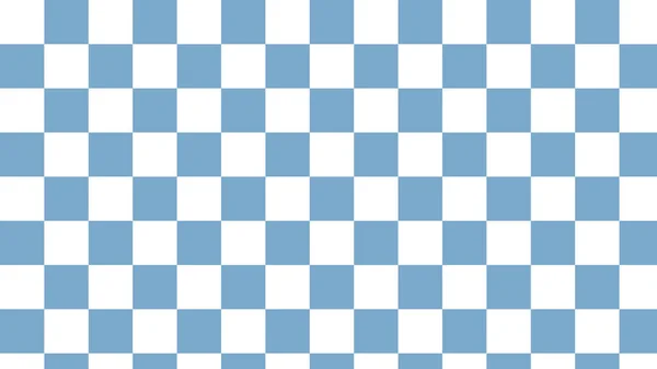 Tablero Ajedrez Azul Blanco Ilustración Fondo Damas Estéticas Gingham Perfecto — Foto de Stock