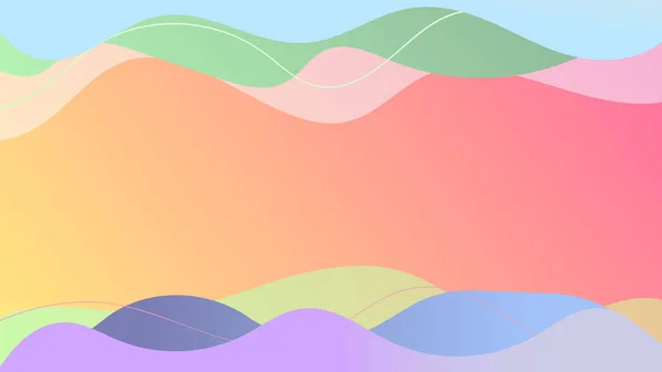 Abstract Colorful Wave Line Frame Background Illustration Perfect Wallpaper Backdrop — Fotografia de Stock