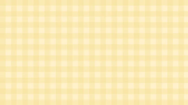 Cute Yellow Checkers Gingham Plaid Aesthetic Checkerboard Pattern Wallpaper Illustration — ストック写真