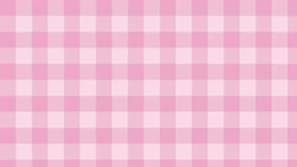 Cute Pastel Pink Gingham Checkers Plaid Aesthetic Checkerboard Pattern Wallpaper — 图库矢量图片