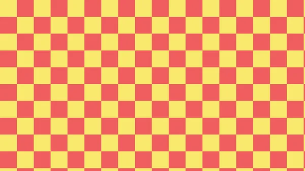 Cute Pastel Orange Yellow Checkers Gingham Plaid Checkerboard Pattern Aesthetic — Fotografia de Stock