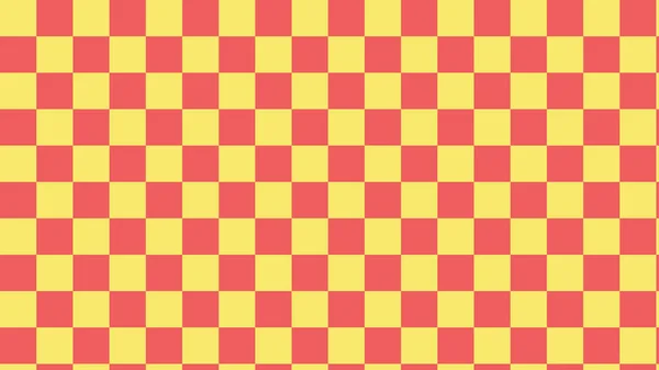 Carino Pastello Arancione Giallo Dama Gingham Plaid Scacchiera Modello Estetico — Vettoriale Stock