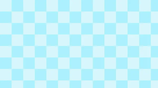 Cute Pastel Blue Checkers Gingham Plaid Aesthetic Checkerboard Wallpaper Illustration — ストック写真