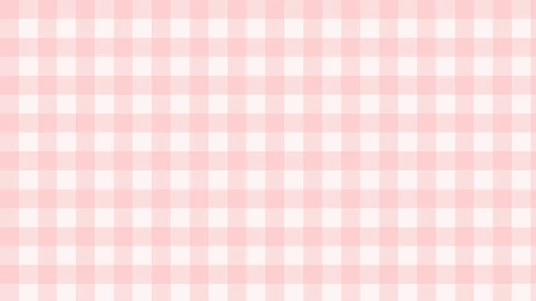 Cute Pastel Pink Gingham Checkers Plaid Aesthetic Checkerboard Wallpaper Illustration — стоковый вектор