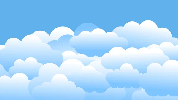Хмарне Блакитне Небо Ілюстрація Шпалер Ідеально Підходить Шпалер Фону Листівки — стокове фото