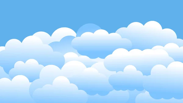 Cloudy Blue Sky Wallpaper Illustration Perfect Wallpaper Backdrop Postcard Background — Image vectorielle