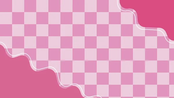 Aesthetic Cute Pink Checkers Checkerboard Gingham Plaid Tartan Pattern Background — Stockový vektor