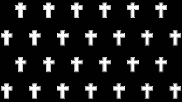 Щасливий Хеллоуїн Хрест Чорному Тлі Ідеально Підходить Шпалер Фону Листівки — стоковий вектор