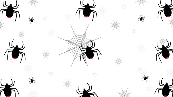 Happy Halloween Spider Wallpaper Illustration Perfect Wallpaper Backdrop Postcard Background — Vettoriale Stock