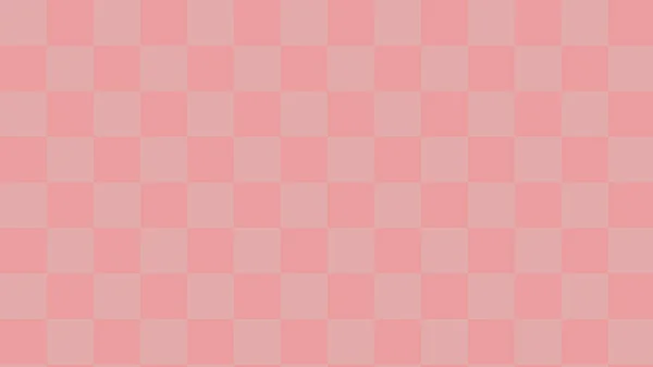 Cute Pink Big Checkers Gingham Plaid Aesthetic Checkerboard Wallpaper Illustration — Stockfoto