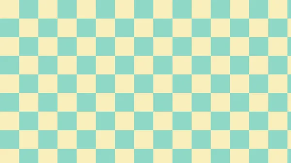 Cute Yellow Green Big Checkers Gingham Plaid Aesthetic Checkerboard Wallpaper —  Vetores de Stock
