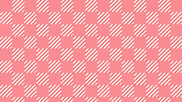Aesthetic Red Tartan Gingham Plaid Checkers Checkered Pattern Wallpaper Illustration —  Vetores de Stock
