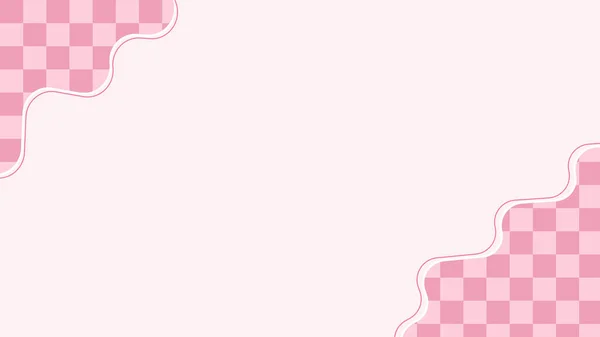 Aesthetic Minimal Cute Pastel Pink Wallpaper Abstract Checkers Checkerboard Decoration — Stock Photo, Image