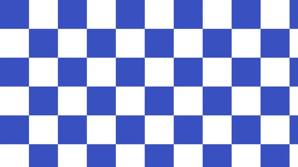 Aesthetic Cute Big Blue White Checkers Checkerboard Backdrop Illustration Perfect — Stockový vektor