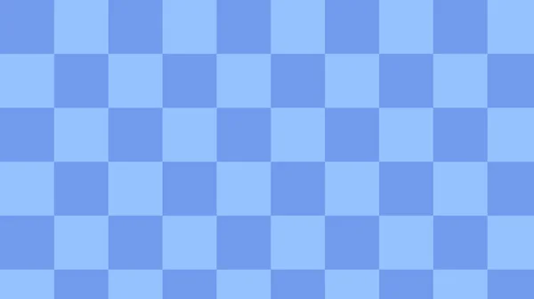 Aesthetic Cute Big Pastel Blue Gingham Checkers Checkerboard Backdrop Illustration — ストックベクタ