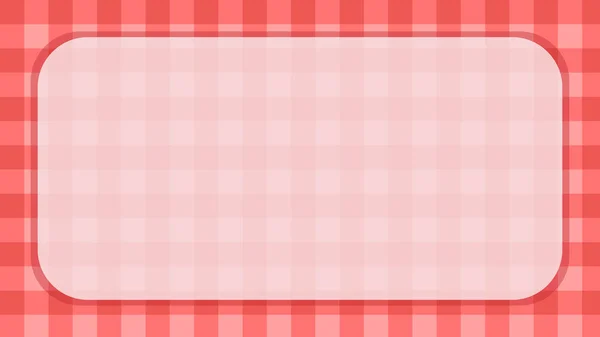 Aesthetic Cute Red Gingham Checkers Checkerboard Text Space Backdrop Illustration — 스톡 벡터