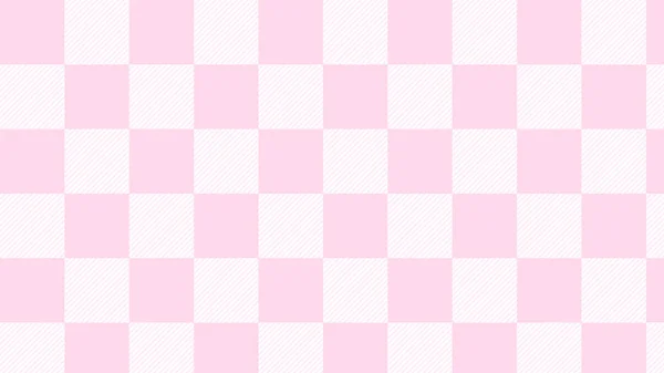 Cute Pastel Pink Tartan Checkers Gingham Plaid Checkerboard Backdrop Illustration — Stockvektor