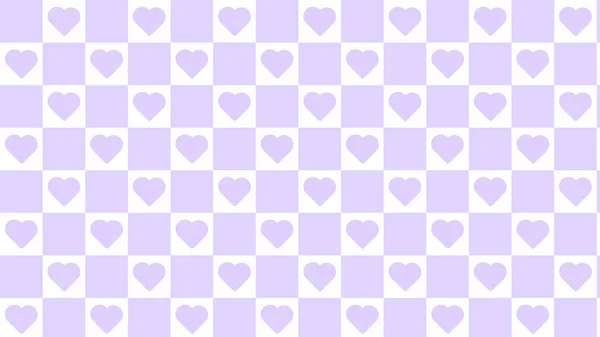 Cute Pastel Purple White Checkers Gingham Plaid Checkerboard Cute Little — Vettoriale Stock