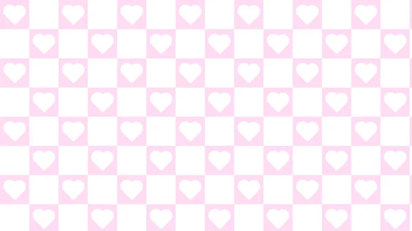Cute Small Pastel Pink White Checkers Gingham Plaid Checkerboard Cute — Stock Vector