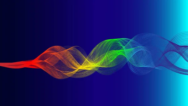 Colorful Rainbow Soundwave Techology Line Abstract Background Illustartion Perfect Wallpaper — Fotografia de Stock